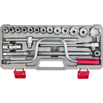 Набор торцовых головок НИЗ &quot;Шоферский инструмент №3&quot;, 1/2&quot;, сталь 40Х, в пластиковом кейсе, 19 предметов 2761-30 купить в Кургане