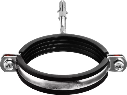 ЗУБР 3, цинк, 1 шт, трубный хомут с сантехнической шпилькой и дюбелем (37866-87-94) купить в Кургане