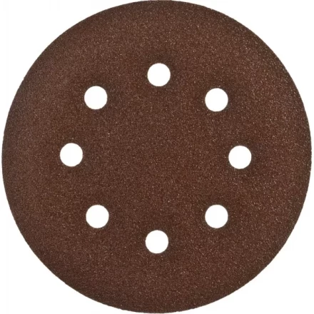 Круг шлифовальный ЗУБР "СТАНДАРТ" из абразивной бумаги на велкро основе, 6 отв., Р80, 150мм, 5шт 35350-150-080 купить в Кургане