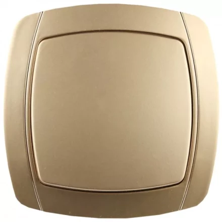 Выключатель СВЕТОЗАР &quot;АКЦЕНТ&quot; одноклавишный в сборе, цвет золотой металлик, 10А/~250В SV-54230-GM купить в Кургане