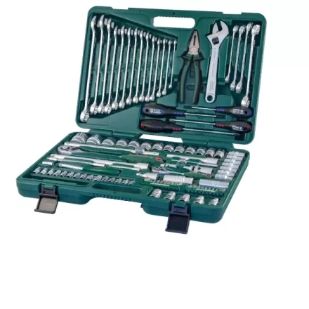 Набор головок торцевых универсальных 1/2&quot;DR 8-32мм   1/4&quot;DR 4-10мм ключи комбинированные 8-24 мм отвертки 101 предмет S04H624101 S  Jonnesway 47701 купить в Кургане