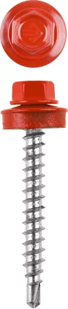 Саморезы ЗУБР &quot;ПРОФЕССИОНАЛ&quot; окраш., RAL 3003 рубин.-красн., для крепл. кров. матер. к дерев. обреш., 4.8x35мм, 380шт 4-300315-48-035-3003 купить в Кургане