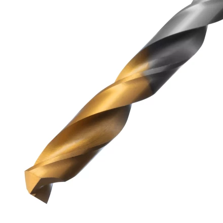 Сверло спиральное по металлу Denzel, 8 х 165 мм, Р6М5, Golden Tip, удлиненное, 718260 купить в Кургане