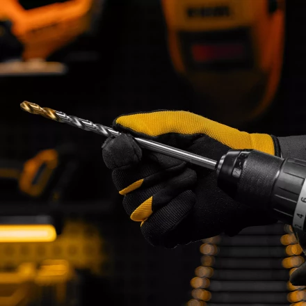 Сверло спиральное по металлу Denzel, 8 х 165 мм, Р6М5, Golden Tip, удлиненное, 718260 купить в Кургане