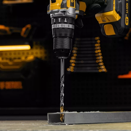 Сверло спиральное по металлу Denzel, 8 х 165 мм, Р6М5, Golden Tip, удлиненное, 718260 купить в Кургане