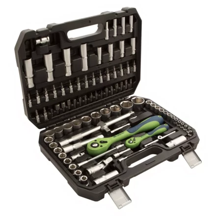 Набор инструментов 94 предмета, CrV, 1/2&quot;, 1/4&quot; Сибртех 13509 купить в Кургане