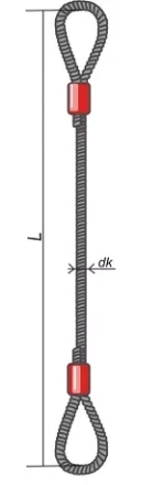 Строп канатный петлевой СКП 4 т  L=6 м опрессовка купить в Кургане