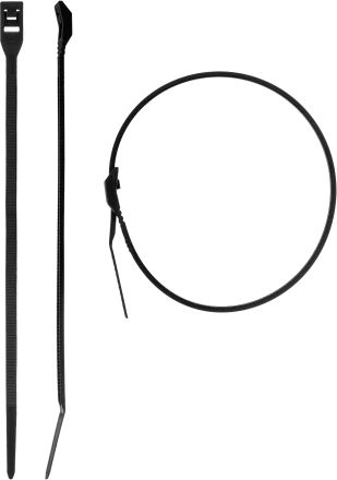 Кабельные стяжки черные КОБРА с плоским замком нейлоновые пакет серия ПРОФЕССИОНАЛ купить в Кургане