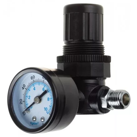 Манометр KRAFTOOL "INDUSTRIE" с регулятором подачи воздуха, 1/4", максимальное давление 10 атмосфер 6503 купить в Кургане