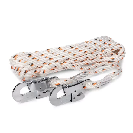 Канат спасательный КВТ КСЛ-10-2 с двумя карабинами (77524) купить в Кургане