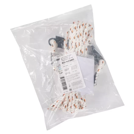 Канат спасательный КВТ КСЛ-10-2 с двумя карабинами (77524) купить в Кургане