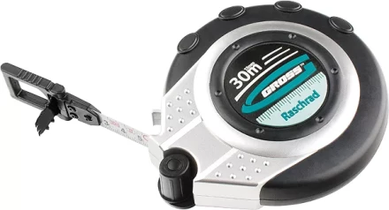 Рулетка геодезическая 10 м х 13 мм GROSS закр. корп. металл. лента нейлон двуст. шкала 31250 купить в Кургане