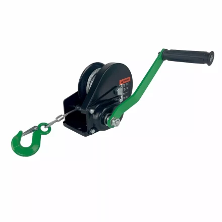 Лебедка ручная барабанная с тормозом HITCH HWB 1100 1100 кг канат 10 м (SZ073178) купить в Кургане