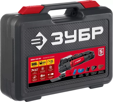 ЗУБР OQIS, 500 Вт, реноватор, кейс, набор насадок (МФИ-500 КН) купить в Кургане