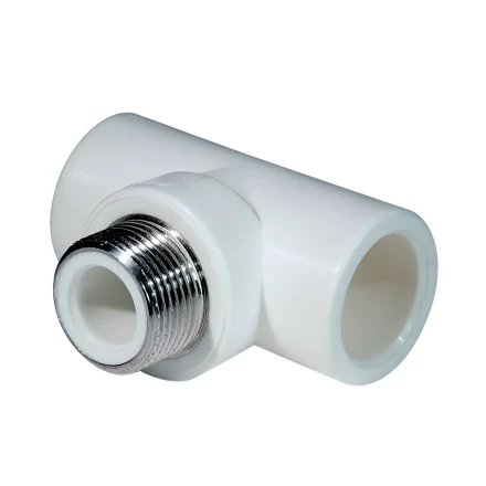 Тройник комб. PP-R НР 25мм х 1/2 белый (25/100) 45460 купить в Кургане