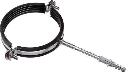 ЗУБР 4, цинк, 1 шт, трубный хомут с сантехнической шпилькой и дюбелем (37866-107-116) купить в Кургане