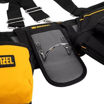 Пояс монтажника усиленный, с лямками, сумки поясные, держатель для молотка// Denzel 90290 купить в Кургане