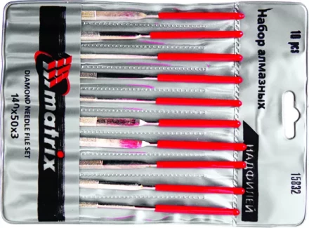 Набор надфилей алмазных 140х50х3 5 штук MATRIX 15830 купить в Кургане