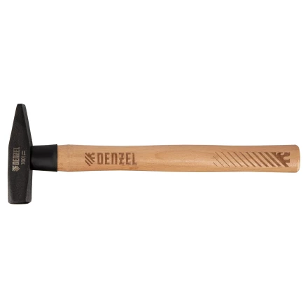 Молоток слесарный, 300 г Denzel, кованый квадратный боек, буковая рукоятка, 10427 купить в Кургане