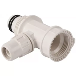 Коллектор ЗУБР "ШиреФит" сборный "внутренняя резьба - штуцер с гайкой - штуцер с гайкой", 26мм-16мм-26мм 51516-26-16-26