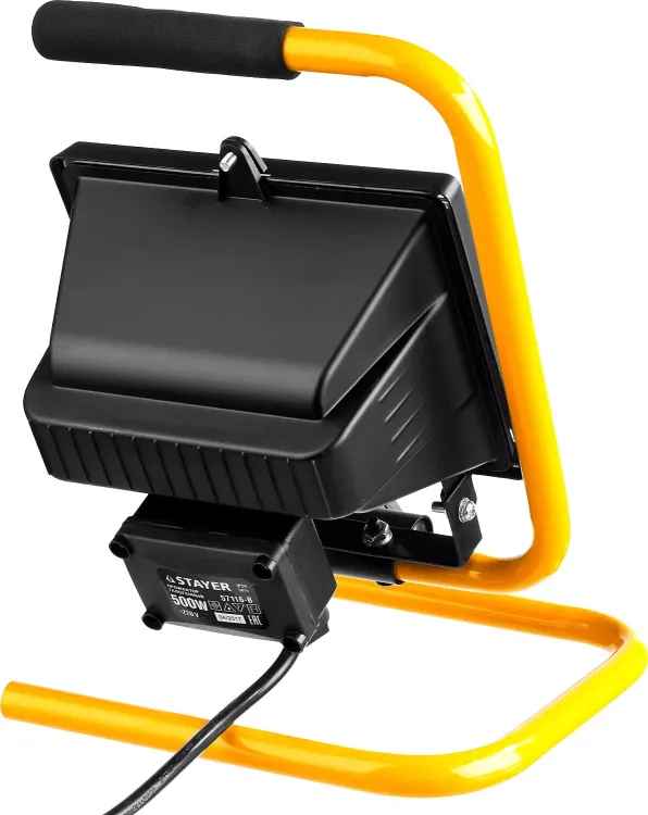 Прожектор STAYER "MASTER" MAXLight галогенный, переносной с подставкой, черный, 500Вт 57116-B купить в Кургане