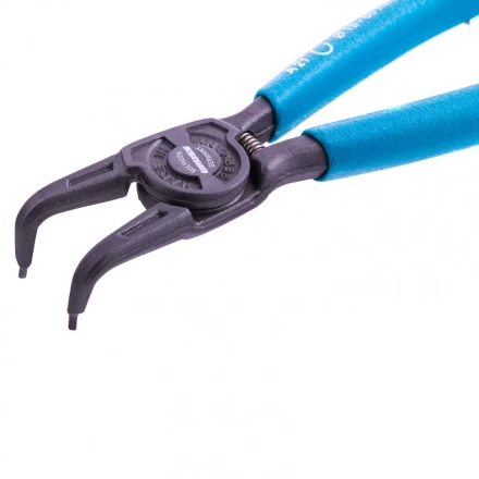 Съемник 165 мм для внешних стопорных колец (19-60 мм) изогнутые губки Gross 18341 купить в Кургане