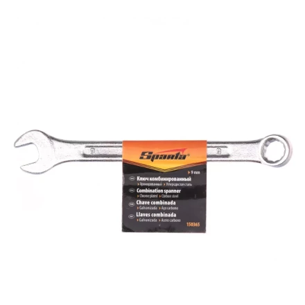 Ключ комбинированный 9 мм хромированный Sparta 150365 купить в Кургане