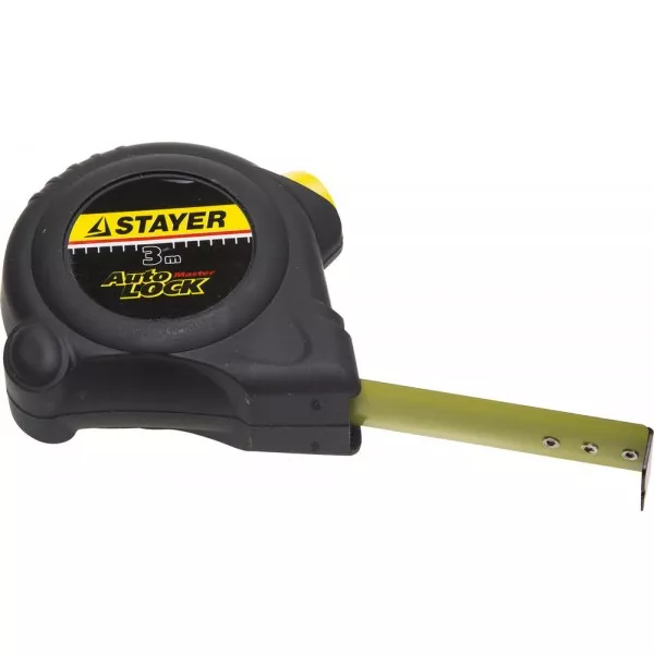 Рулетка STAYER "MASTER" "AUTOLOCK", корпус с резиновым напылением, автостоп, 3мх16мм 2-34126-03-16_z01 купить в Кургане