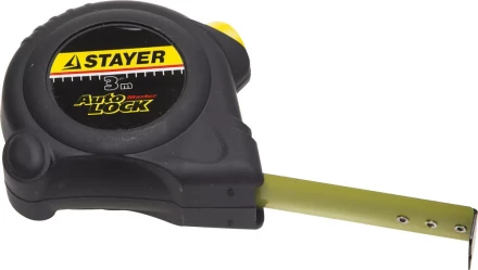 Рулетка STAYER "MASTER" "AUTOLOCK", корпус с резиновым напылением, автостоп, 3мх16мм 2-34126-03-16_z01 купить в Кургане