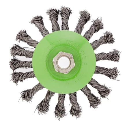 Щетка для УШМ 115 мм М14 Тарелка крученая проволока 0,5 мм Сибртех 746107 купить в Кургане