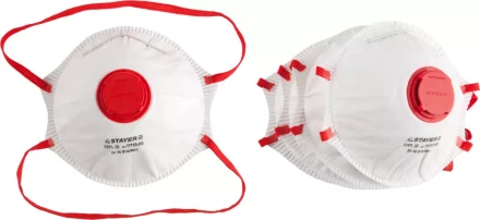 Полумаска фильтрующая STAYER &quot;PROFI&quot; коническая многослойная с клапаном, класс защиты FFP1, 10шт 11110-H10 купить в Кургане