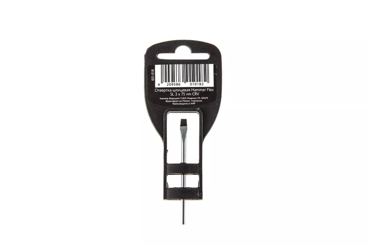 Отвертка HAMMER 601-018 SL-3x75мм купить в Кургане