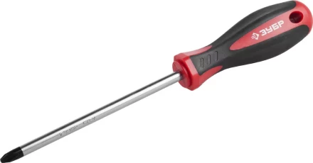 Отвертка ЗУБР &quot;МАСТЕР&quot;, Cr-v, эргономичная двухкомпонентная рукоятка, PH3x150мм 25062-3-150_z03 купить в Кургане