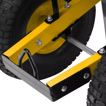 Тачка строительная усиленная объем 140 л 250 кг двухколесная колесо 15х6.00-6 Denzel 69000 купить в Кургане