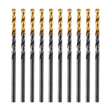 Сверло по металлу, 2,5 мм, HSS-Tin, Golden Tip, 10 шт. Denzel 717204 купить в Кургане