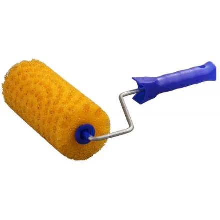 Валик &quot;СТРУКТУРНЫЙ ПОРОЛОН В ГОРОШЕК&quot; малярный в сборе, бюгель 6мм, 80x180мм, STAYER Profi 0367-18 купить в Кургане