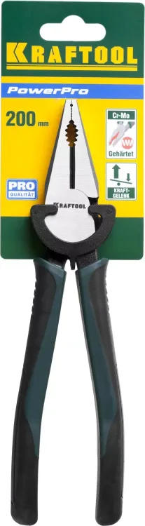 Плоскогубцы KRAFTOOL "PowerPro" комбинированные, CrMo-сталь, покрытие оксидированное с полировкой, 200мм 22001-1-20_z01 купить в Кургане