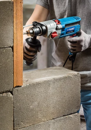 Дрель ударная двухскоростная + кейс ДУ-П850-2 ЭРМК серия ПРОФЕССИОНАЛ купить в Кургане