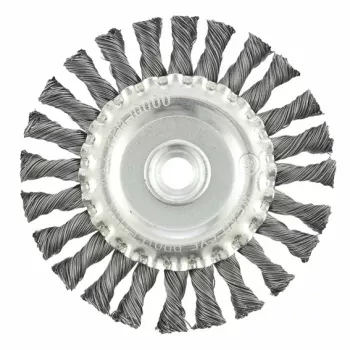 Щетка для УШМ 125 мм, М14, плоская, крученая  проволока 0,5 мм  MATRIX 74640 купить в Кургане