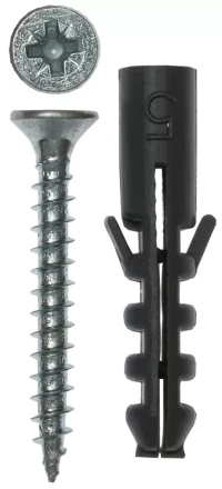 Дюбель ЗУБР полипропиленовый распорный 5,0x25мм с оцинкованным шурупом PZ, 3,0х25мм, ТФ6, 12шт 4-301036-05-020 купить в Кургане