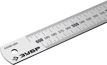 ЗУБР Про-60, длина 0.60 м, усиленная нержавеющая линейка, Профессионал (34280-060) купить в Кургане
