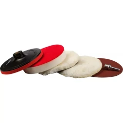 Набор ЗУБР "ЭКСПЕРТ" насадки полировальные для дрели/УШМ, 180мм, 7шт 3591-180-H7