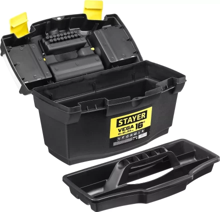 Ящик для инструмента &quot;VEGA-16&quot; пластиковый, STAYER 38105-16_z03 купить в Кургане