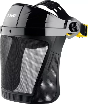 ЗУБР СЕКТОР-С, экран из мелкоячеистой сетки 190 х 339 мм, с храповиком, защитный лицевой щиток, Профессионал (110851) купить в Кургане