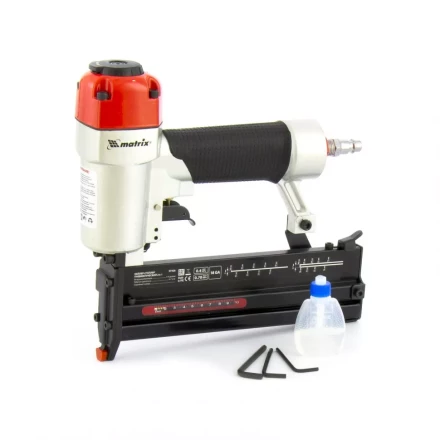 Нейлер-степлер пневматический 2 в 1 гвозди 18GA длина 10-50 мм скобы 18GA длина 13-40 Matrix 57426 купить в Кургане