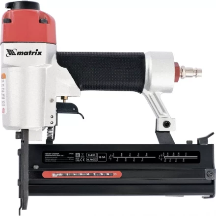 Нейлер-степлер пневматический 2 в 1 гвозди 18GA длина 10-50 мм скобы 18GA длина 13-40 Matrix 57426 купить в Кургане