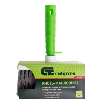 Кисть-макловица, 70 x 170, искусственная щетина, пластиковый корпус, пластиковая ручка Сибртех 83313 купить в Кургане