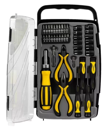 Набор STAYER &quot;MASTER&quot;: Отвертка реверсивная с эргономичной ручкой, с насадками, в пластмассовом боксе, 41 предмет 25311-H41 купить в Кургане