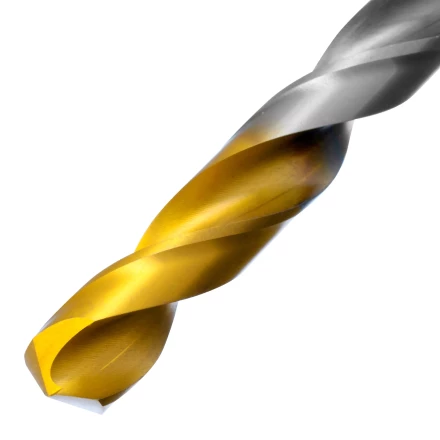 Сверло спиральное по металлу Denzel, 10 х 184 мм, Р6М5, Golden Tip, удлиненное 718263 купить в Кургане