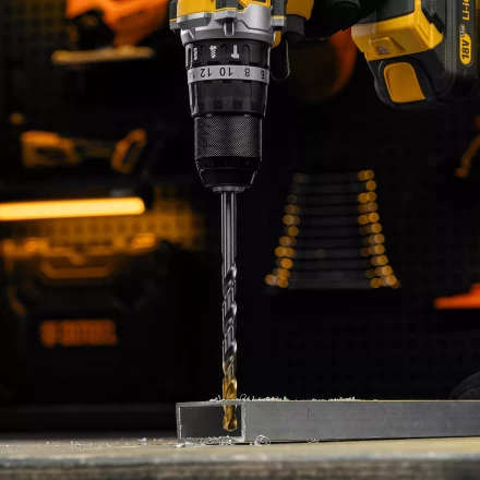 Сверло спиральное по металлу Denzel, 10 х 184 мм, Р6М5, Golden Tip, удлиненное 718263 купить в Кургане